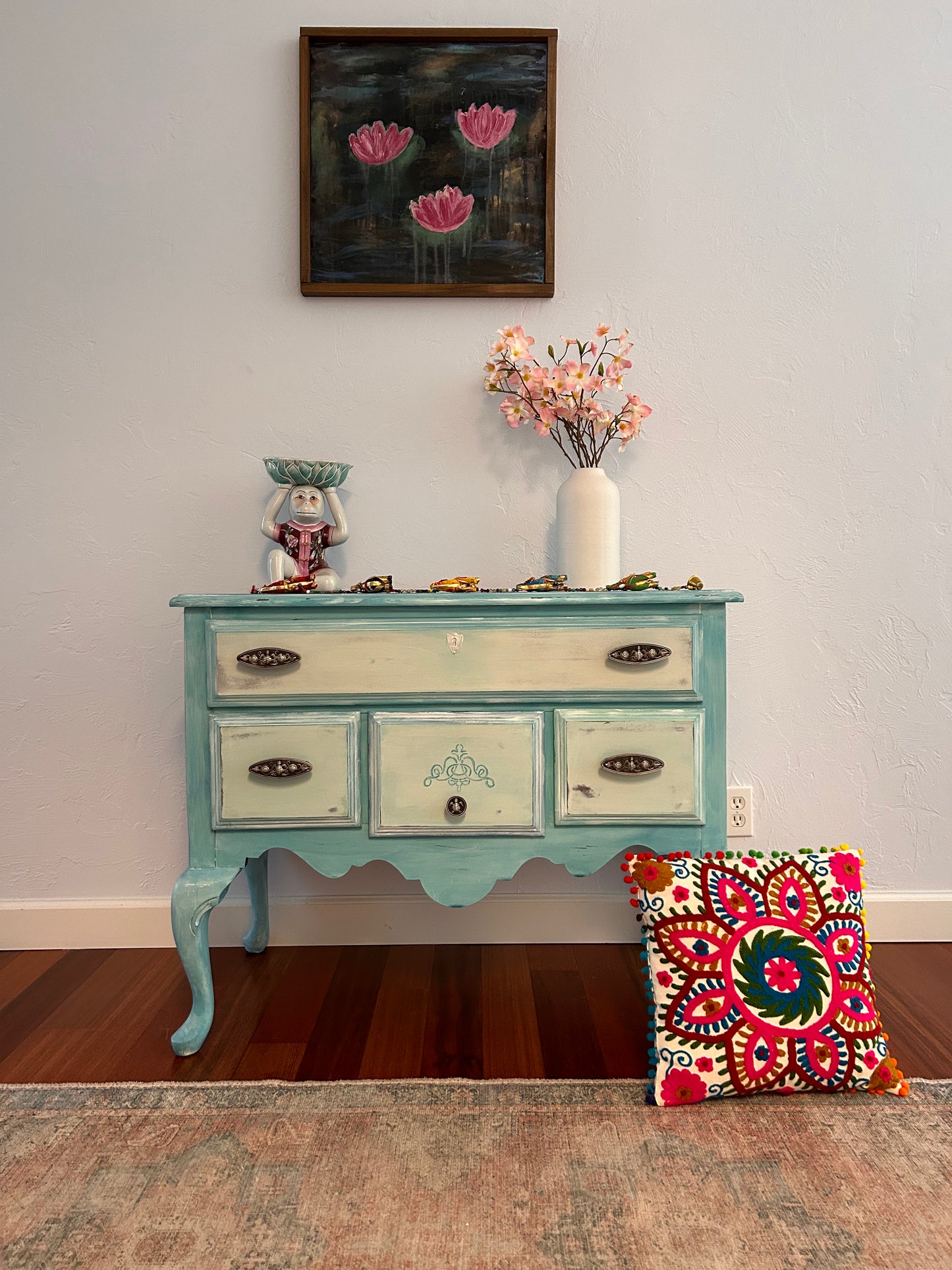 Coastal Sea Turtle Haven Entryway Table