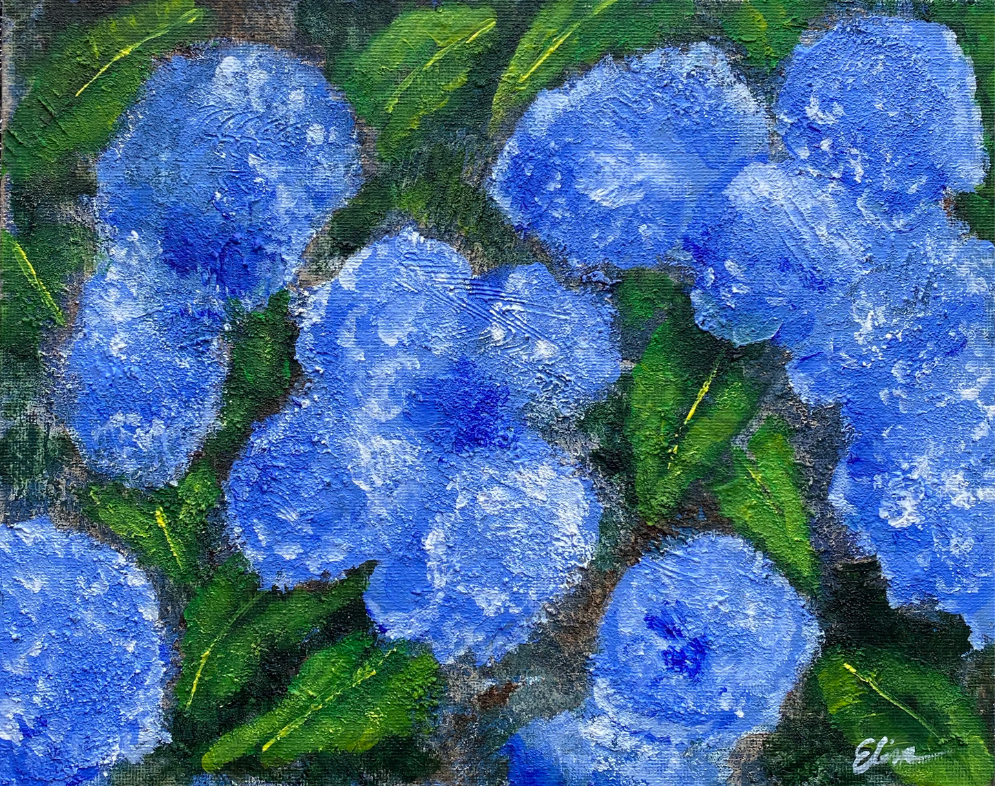 Hydrangeas Original Canvas Art