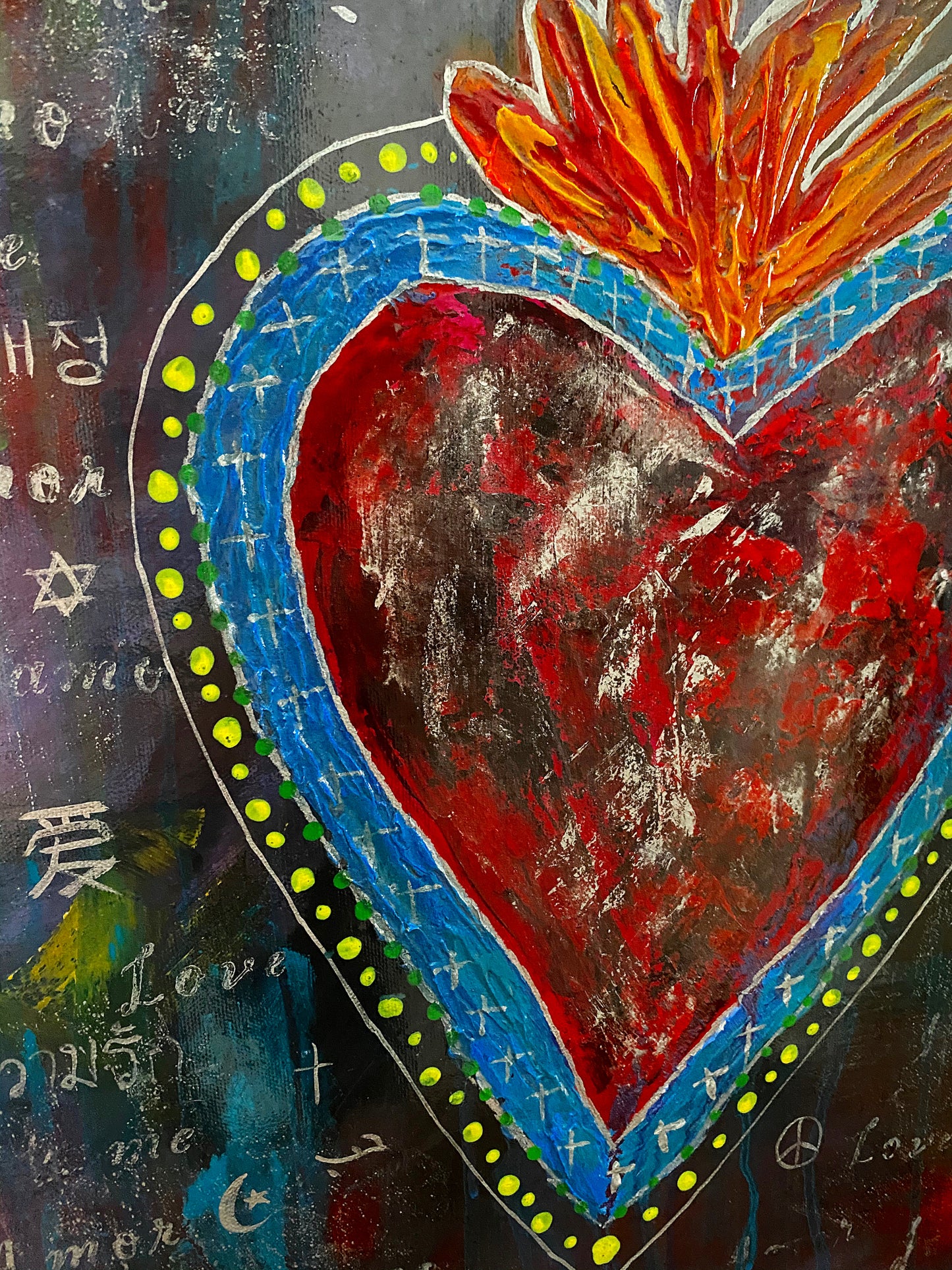 Universal Love - hand painted original - modern art