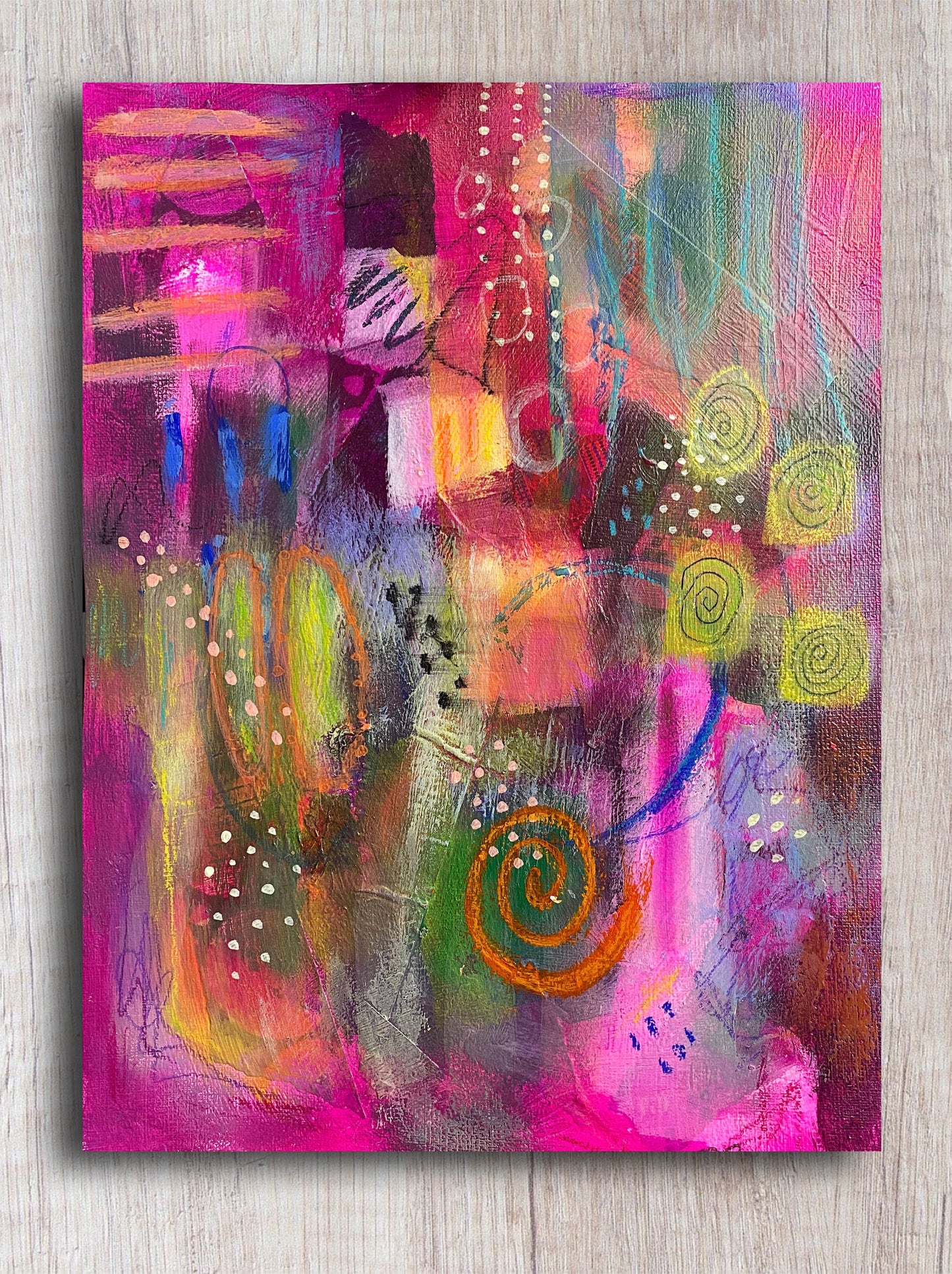 Custom Order two 9x12 Original Abstract Artworks