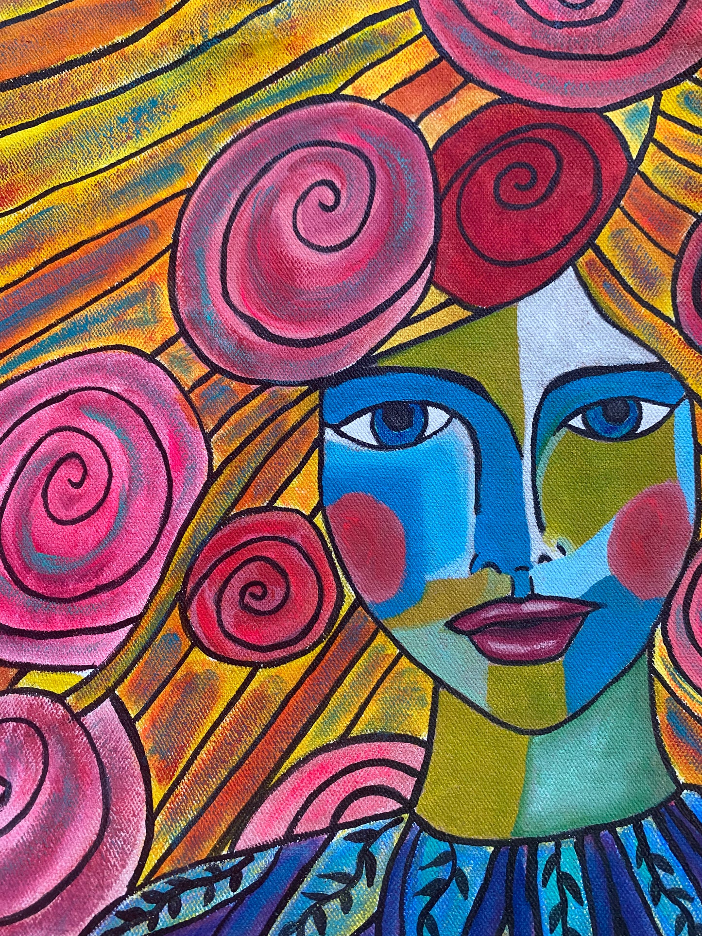 Colorful Life Hand Painted tote