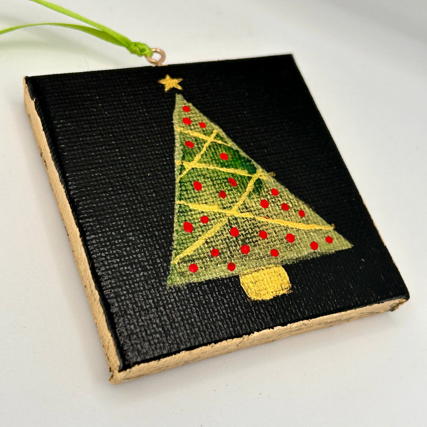 Christmas Tree Canvas Ornament