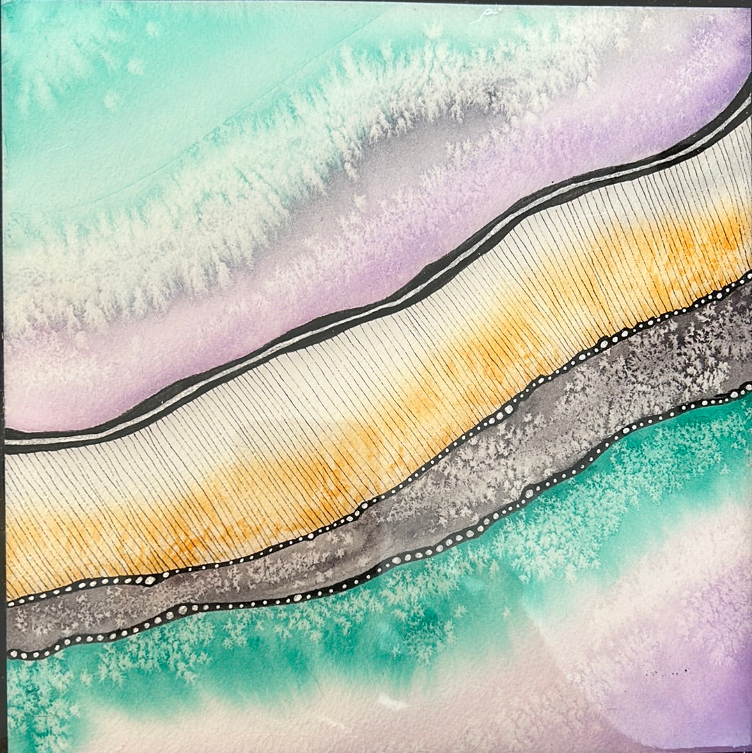 Watercolor Oceanscape Resin Art