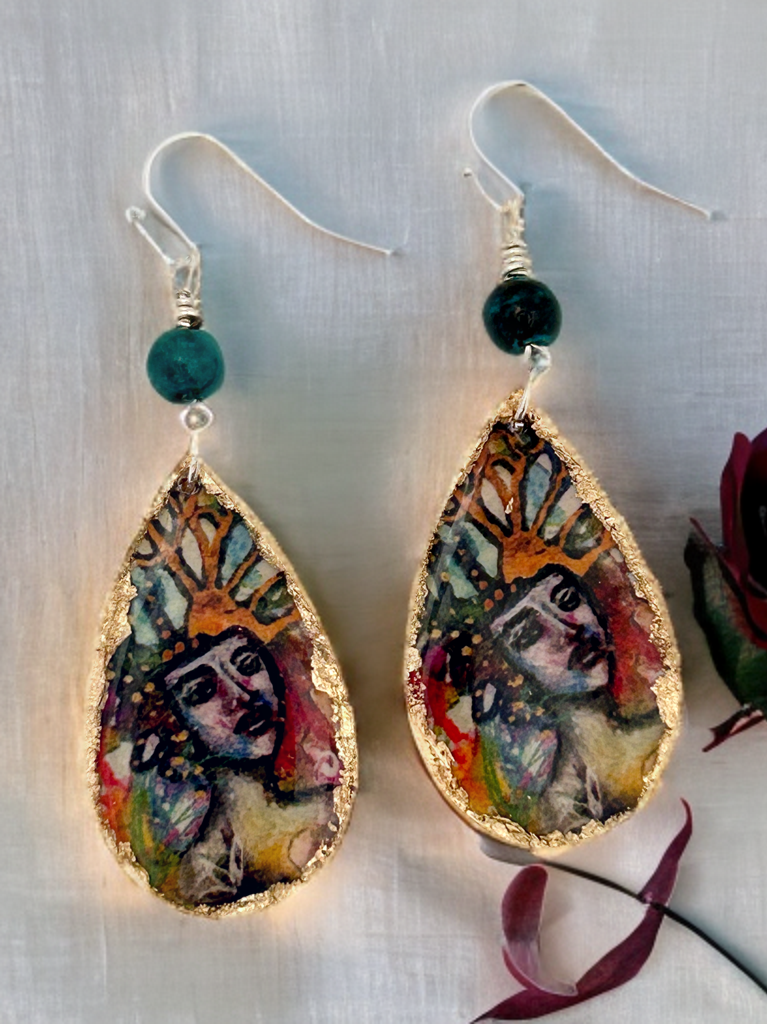 Whimsy Floral Princess Teardrop Dangles