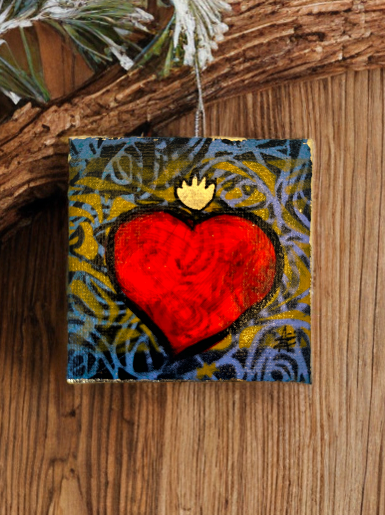 Graffiti Lotus and Heart Magnets