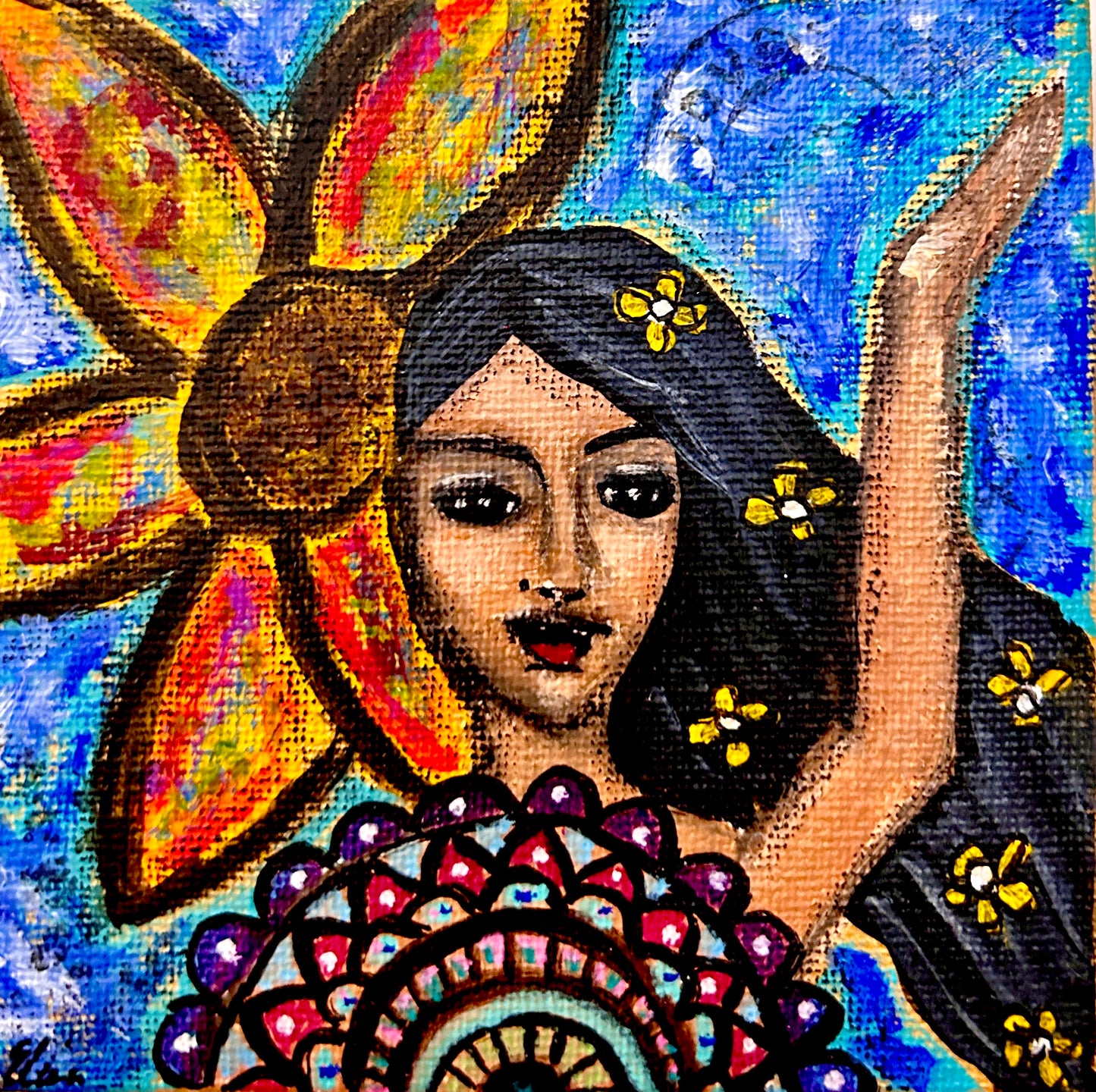 Embracing Life’s Magic - mini 4x4 on canvas