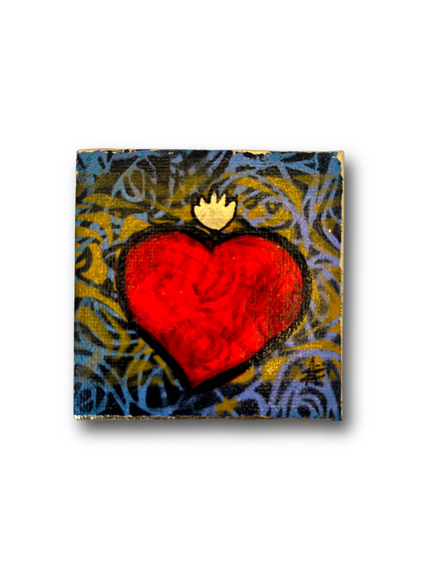 Graffiti Lotus and Heart Magnets