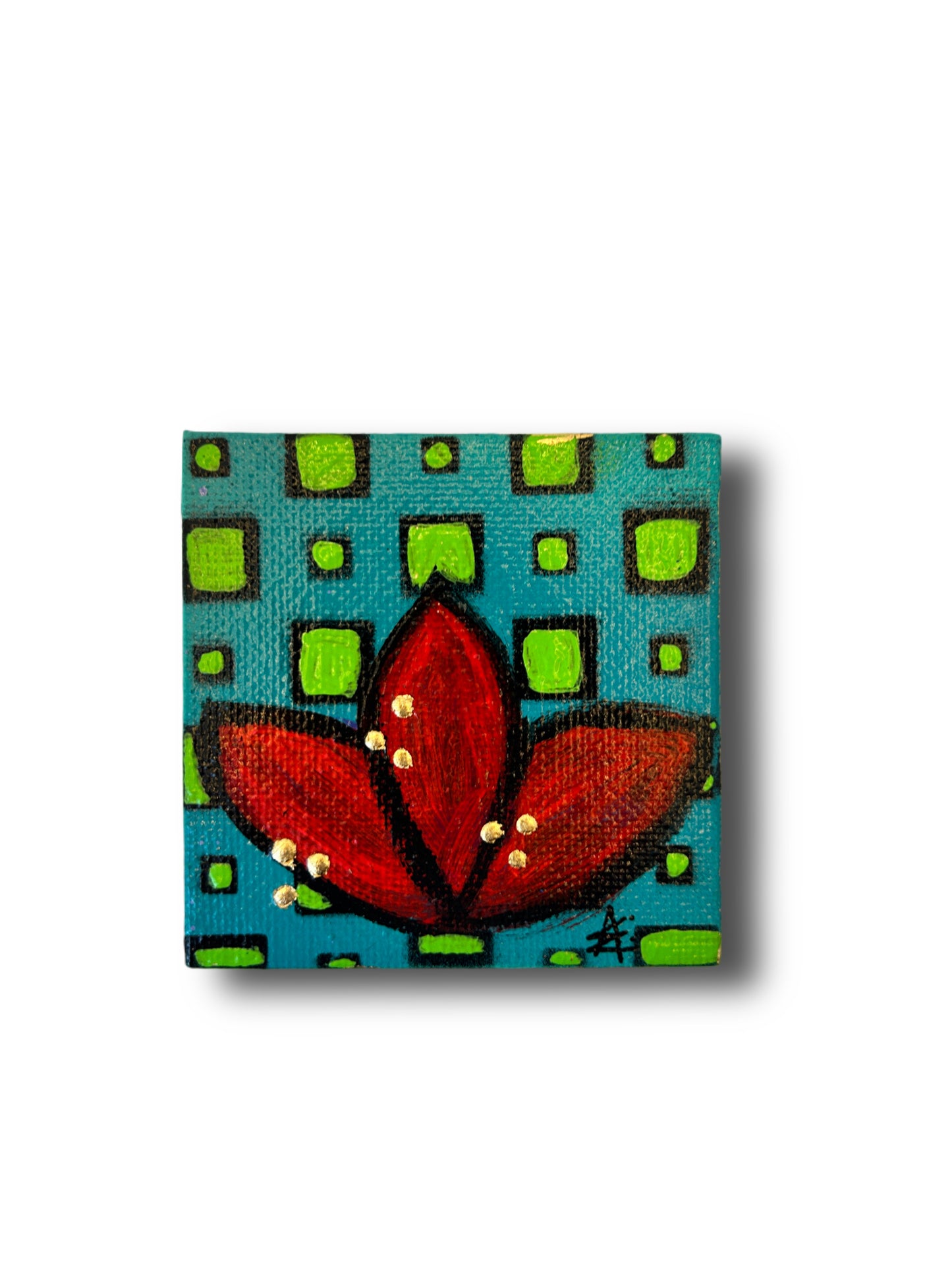 Graffiti Lotus and Heart Magnets