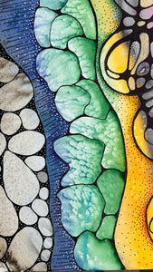 Neurographic art landscape colorful chakra