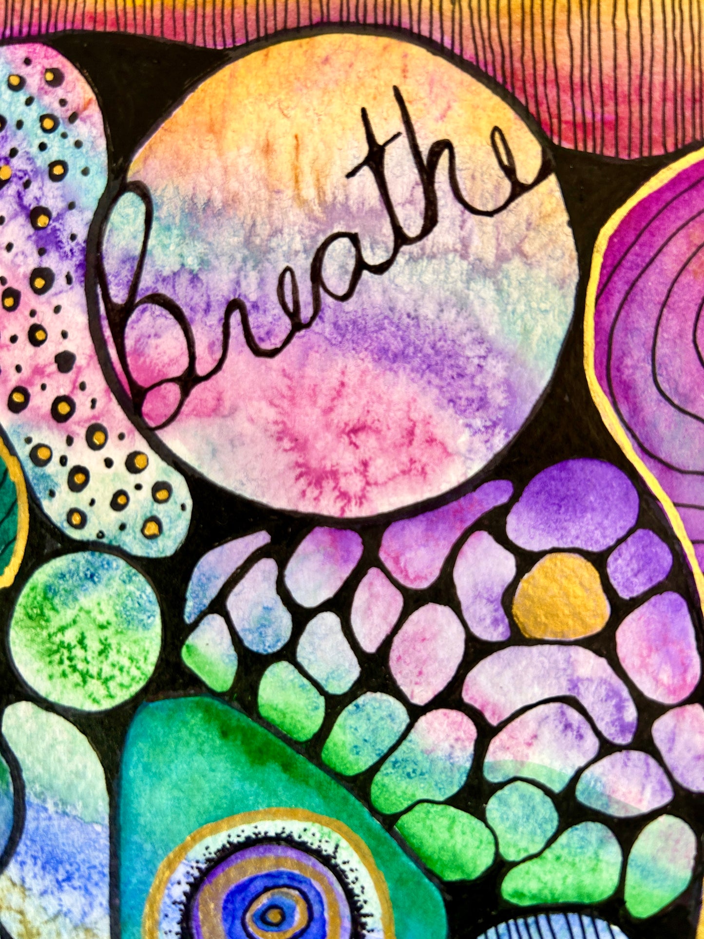 Breathe - Neurographic Art - Original Artwork by Elisa Amari