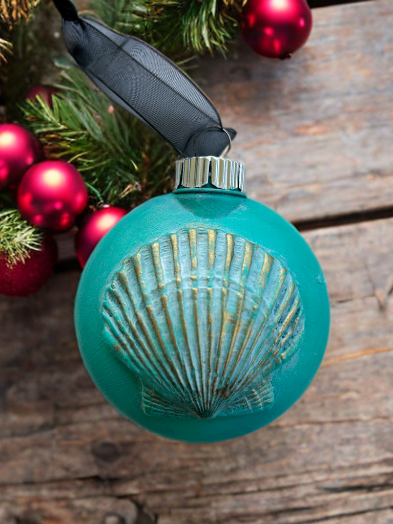 Seaside Beachy Ornaments Sand Dollar and Scallop