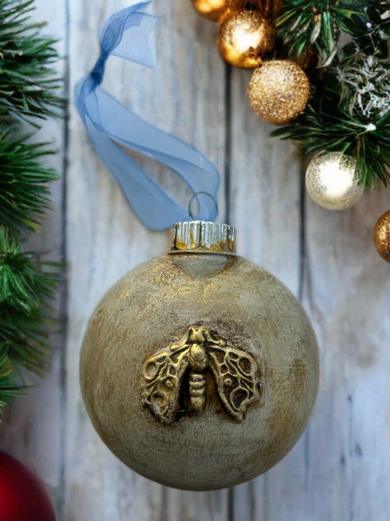 Gilded Moth Ornament