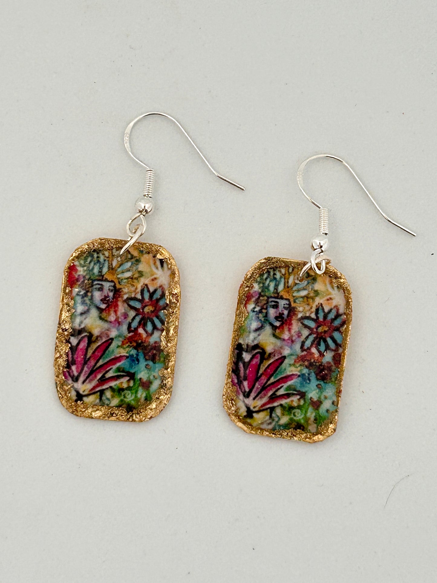 Whimsy Floral Resin Earrings