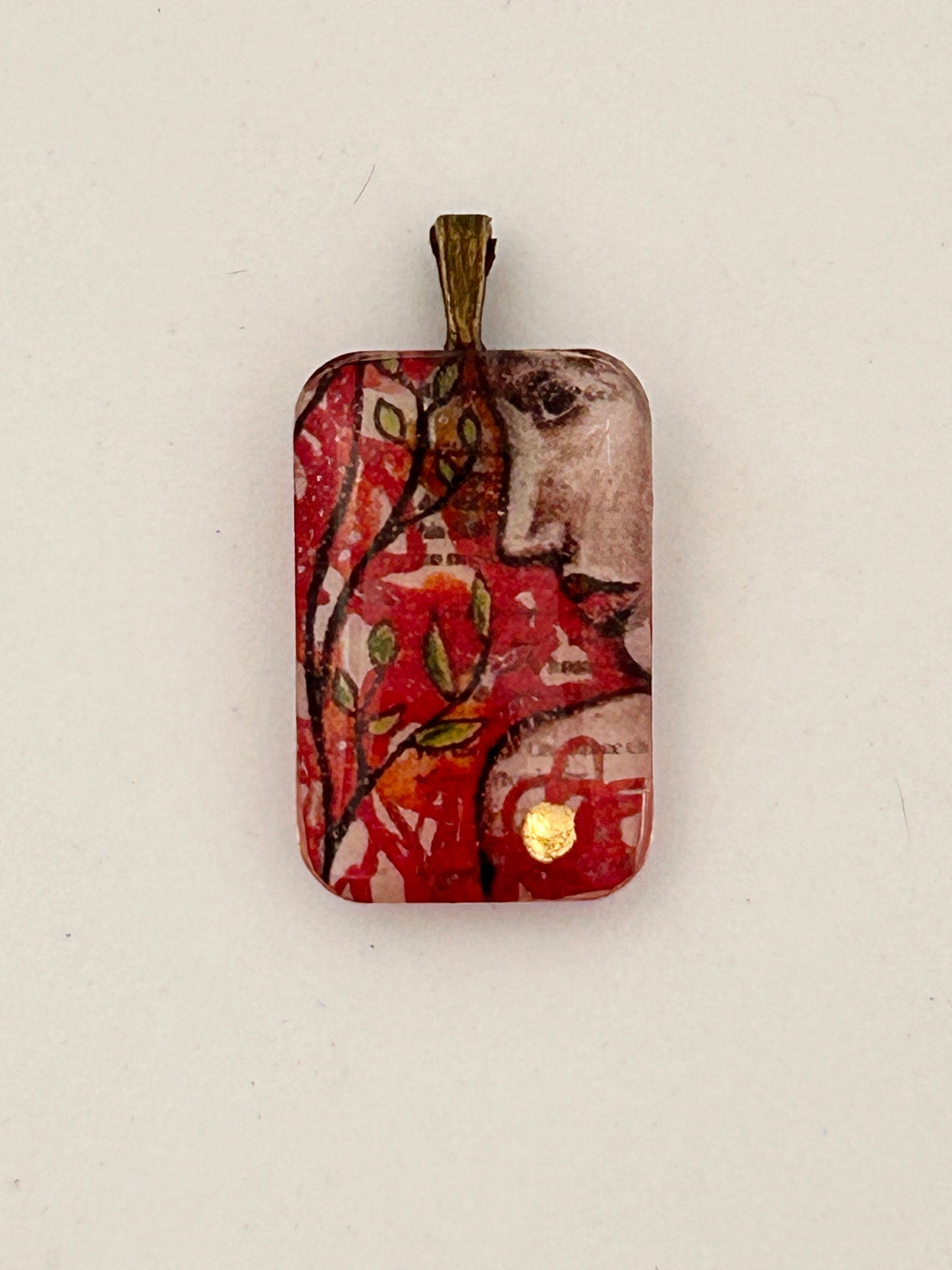 Scarlet Reflection Resin Pendant