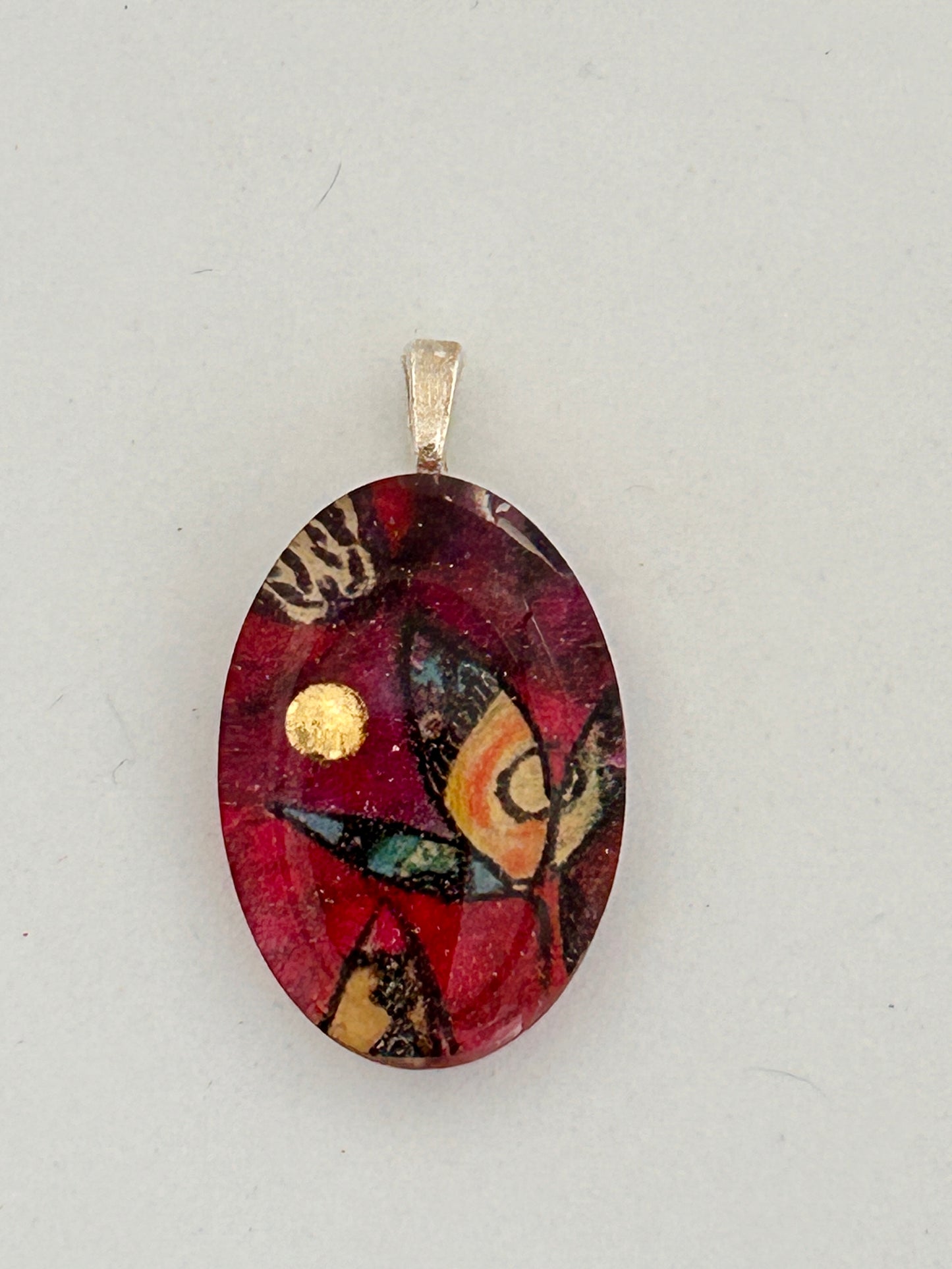 Divine Energy Lotus Resin Pendant (Oval)