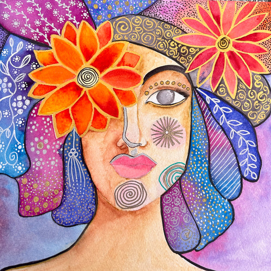 Whimsical Girl - Original Artwork by Elisa Amari