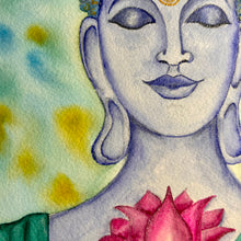 Load image into Gallery viewer, Mindful Buddha Zen Watercolor Art