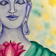 Load image into Gallery viewer, Mindful Buddha Zen Watercolor Art