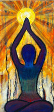 Load image into Gallery viewer, Yoga pose painted in colors of chakras