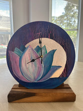 Load image into Gallery viewer, Lotus by Moonlight Vinyl Artwork  - hand painted - modern art Original