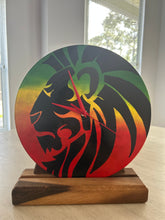 Load image into Gallery viewer, Rastafai Lion - Upcycled Vintage Vinyl Modern art-music-reggae-green-yellow-record