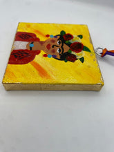 Load image into Gallery viewer, Frida Kahlo Yellow 2X2 inch canvas ornament