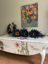 Load image into Gallery viewer, Hand Painted Rustic Floral Coffee Table