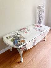 Load image into Gallery viewer, Hand Painted Rustic Floral Coffee Table