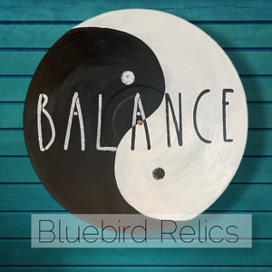 Balance Yin and Yang Vinyl Artwork - Original - hand painted - modern art Original