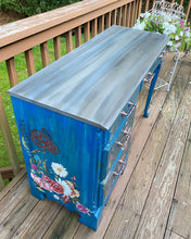 Load image into Gallery viewer, Bohemian Blue Beauty Desk