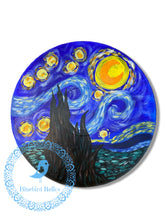 Load image into Gallery viewer, Van Gogh’s Starry Night Vinyl Artwork  - hand painted - modern art Original