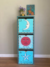 Load image into Gallery viewer, Loteria Storage Bin / Cabinet - hand painted