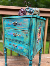 Load image into Gallery viewer, Bohemian Style Vintage Cabinet - hand painted