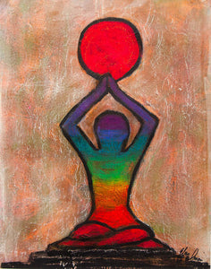Yoga by Sunlight - By Moonlight 2 - Art Print